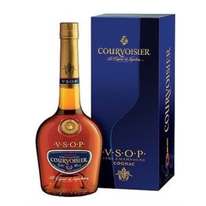 A bottle of VSOP Courvoisier Cognac