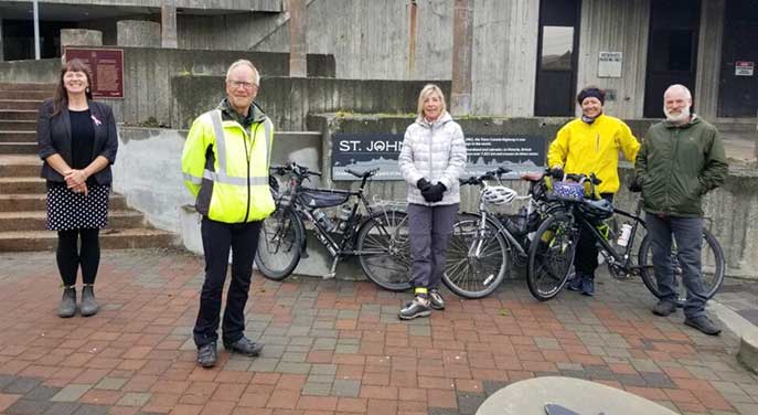 Cross-country cyclists welcomed by St. John’s deputy mayor