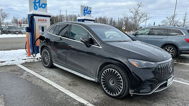 The all-electric Mercedes AMG EQE SUV is a fast, luxurious, quiet ride