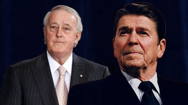 Brian Mulroney and Ronald Reagan are together again