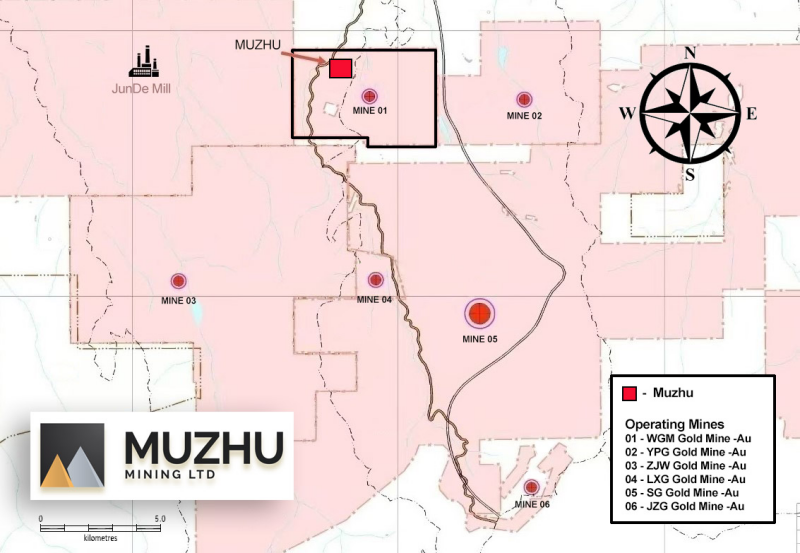 Muzhu’s Chinese Subsidiary Enters into Prospecting Agreement at the Wulongggou Gold Mine, China